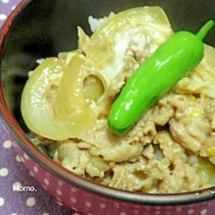 鰹だしで簡単豚丼